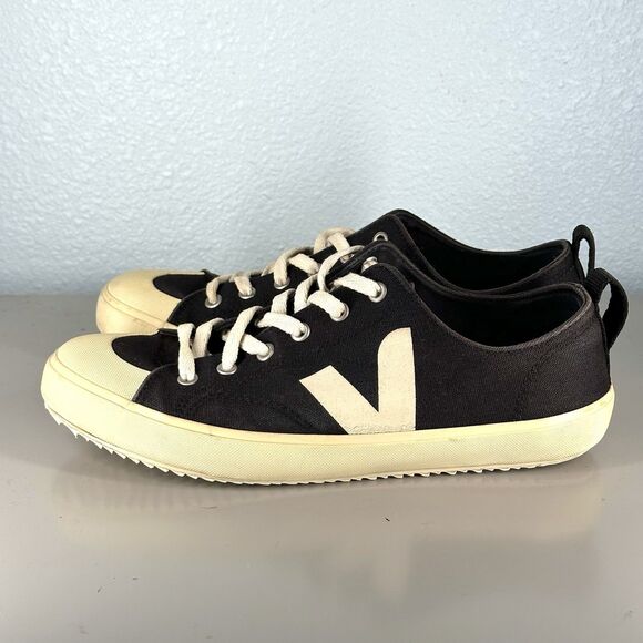 Veja Nova Canvas Low Top Black White Shoes Women's Size 10 Sneakers - Picture 6 of 16